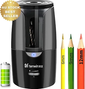 Rechargeable Electric Pencil Sharpener Heavy Duty Auto-Stop Portable Black 8028 - Picture 1 of 12