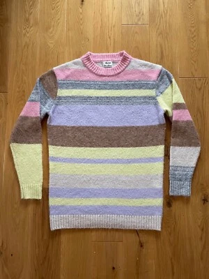 Archive Acne Studios Multicolour Striped Mohair Mens Jumper Knitwear M Liberty - Image 1 of 4