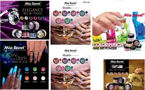 Mia Secret Nail Art Acrylic Collection Powder 6 Colors Set - CHOOSE YOUR SET - Picture 1 of 12