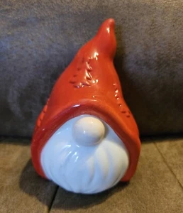 Faceless Gnome 4" Ceramic Christmas Table Top Decor Holiday Red RARE - Picture 1 of 5