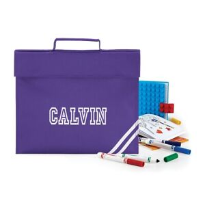 Personalised Bookbag Printed with Name, perfect for School - Purple Book Bag