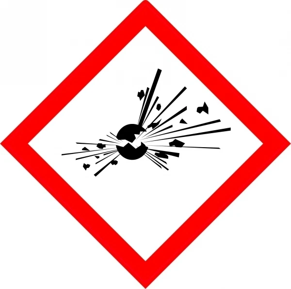 MARKENLOS 48x GHS 01 Aufkleber explosionsgefährlich 5x5cm