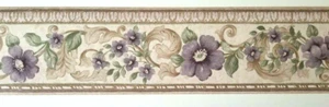 Decorative Floral Wallpaper Border by Brewster Wallcoverings - Picture 1 of 2