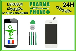 FRONT DIGITIZER TOUCH LCD DISPLAY IPHONE 5 WHITE : A1428 / A1429 / A1442 - Photo 1 sur 3