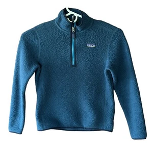 Patagonia Retro Flor 1/4 Reißverschluss blau Fleece Sherpa Pullover Damen Small LS 22815 - Bild 1 von 10