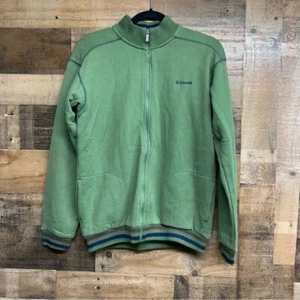 Columbia Green Bomber Preppy Zip Jacket Youth Boy's Size Large - Picture 1 of 5