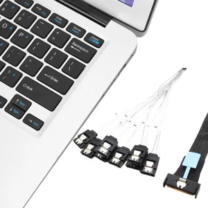 0,5 m Kabel SAS MCIO 8I 74P auf 8 * SATA 7P Kabel PCI-E5.0 - Bild 1 von 12