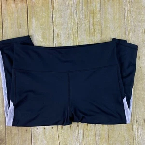 Legging corto Zyia Active para mujer talla 14-16 negro blanco acento - Imagen 1 de 9