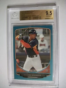 GEORGE SPRINGER 2013 Bowman Draft Blue #TP20 BGS GEM MT 9.5 RC /500 Astros - Picture 1 of 1