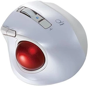 Nakabayashi Digio 2 Q Small Trackball Bluetooth Mouse Quiet 5 Button White 48378 - Picture 1 of 9