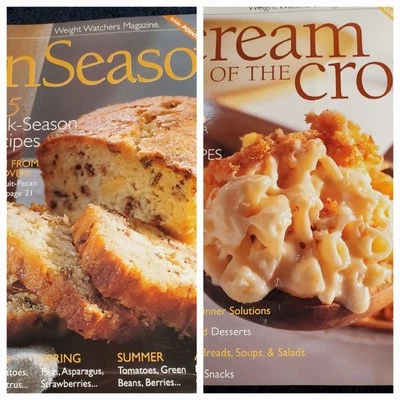 Weight Watchers Magazine Set Of 2 Cream of the Crop & In Season Points 1-2-3 New Foto 1 de 4