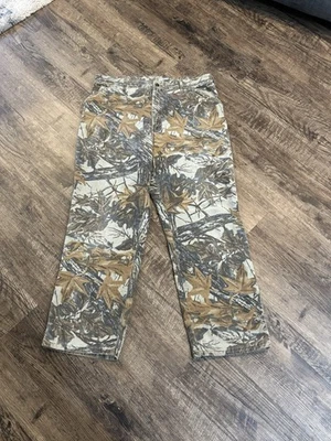 Vintage Duxbak Camo Pants Mens 36x32 Realtree Lined Relaxed Straight Made In USA - Image 1 of 4