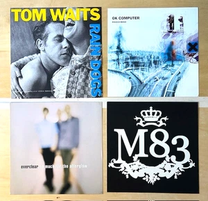 4 Lot 12x12 Record Store Promo Flats TOM WAITS Radiohead EVERCLEAR M83 - Picture 1 of 6