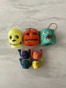 Vintage Maba Monster Candy Container Lot Finger Puppets Toy Figure Skeleton - Picture 1 of 1