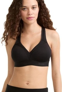 Champion Women's Curvy Sports Bra Textured X-Small, Black  - Picture 1 of 5