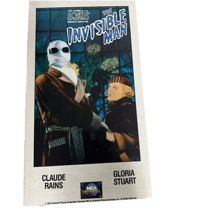 Vintage The Invisible Man (VHS, 1987) Claude Rains, Gloria Stewart Horror Movie - Foto 1 di 2