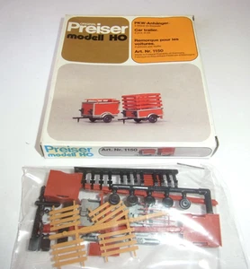 Preiser H0 1150- Bausatz: Zwei PKW Anhänger - neu-OVP-kit: two car trailers - Bild 1 von 2