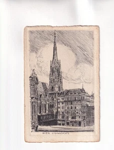 F6777) Ansichtskarte, WIEN - STEFANSPLATZ - Handpressen Kupferdruck ALT - Bild 1 von 2