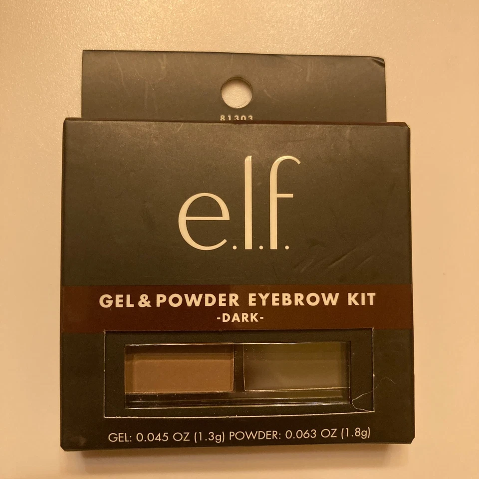 e.l.f. Gel & Powder Eyebrow Kit DARK with Brush and Mirror New with Box - Image 1 of 3