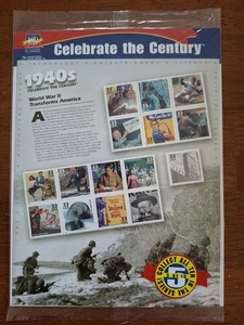 USPS 1998 Briefmarken Edelsteinbogen Celebrate the Century 1940er Scott #3186 postfrisch ungeöffnet - Bild 1 von 2