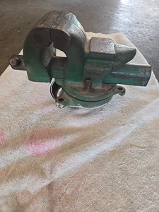 Vintage Bench Vise Dunlap #5244  with Swivel Base Made In USA  - Picture 1 of 15