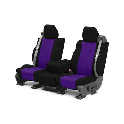 For Volkswagen EuroVan 00-03 Seat Cover NeoSupreme 1st Row Black & Purple Custom Foto 1 de 3