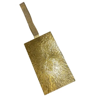 Vtg Evans Gold Starburst Cigarette Make Up Case Gold Wristlet Mesh Band - Image 1 of 4