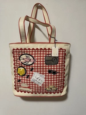 Bolso de Mano LULU GUINNESS “Picnic en la Playa” De Colección Foto 1 de 4