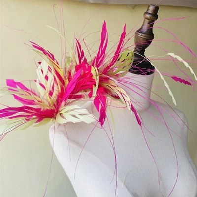 80 Colours Goose Feather Twisted Mount Millinery for Hat Fascinator Mix Colour - Image 1 of 4