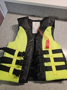 Life Jacket Life Vest For Child  Size 5-12 Green New With Whistle  - Picture 1 of 4