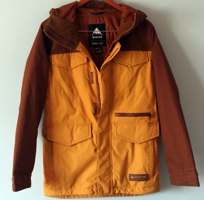 BURTON Covert Jacket Brown Yellow Men's XS Living Lining Parka Climate Control - Image 1 of 4