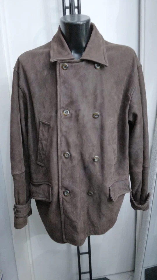 WILSONS Chaqueta De Piel Verdadera Usada Para Hombre Talla XL Marrón XYM862L - Imagen 1 de 4