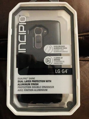 Incipio Dualpro Dual Layer Hard Shell Shockproof Snap Cover Case for LG G4 Black - Image 1 of 4
