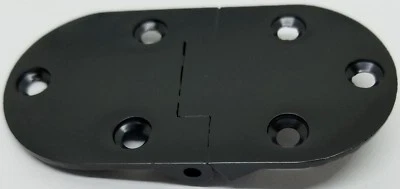 Black English Butler Tray Leaf Hinge Round Ends oval 90 degree modern new table - Image 1 of 4