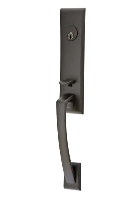 Juego de entrada Apollo, mango Poseiden, un solo cilindro. Flat Blk. LH Foto 1 de 4