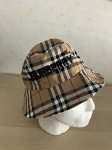 Unisex Burberry Bucket Hat Nova Check Beige Size Large In Very Good Condition - Picture 1 of 5