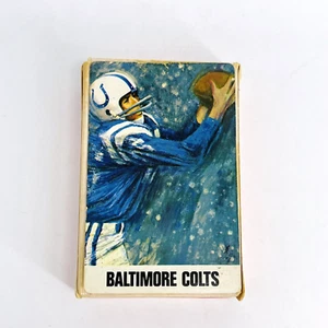 VTG 1967 STANCRAFT BALTIMORE COLTS OFFICIAL NFL FOOTBALL DECK PLAYING CARDS - Picture 1 of 9