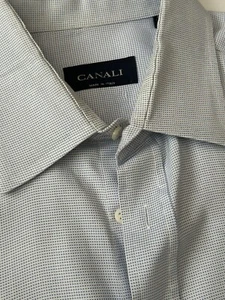 Canali Herren Large Langarm Button Down Hemd Made In Italy - Bild 1 von 8
