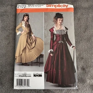 Simplicity 2172 Victorian Steampunk Dress Sewing Pattern 14-22 Theater Cosplay - Picture 1 of 5