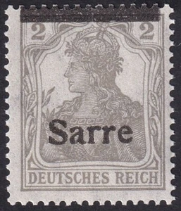 Saarland 2 Pfg. Typ I Mi.Nr. 1 I/F II postfrisch geprüft Mi.Wert 200 € (524) - Bild 1 von 2