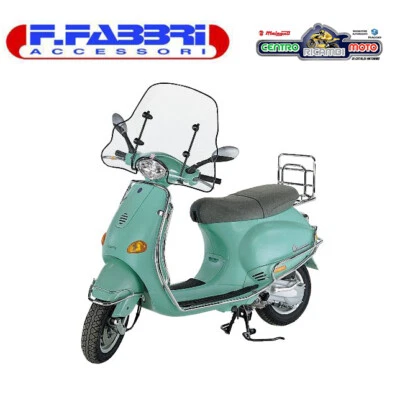 Parabrezza Paravento Alto Completo Di Attacchi Fabbri Piaggio Vespa ET4 50  - Immagine 1 di 2