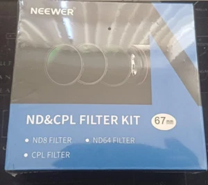 NEEWER 67mm ND&CPL FILTER KIT neutral density ND8&ND64&CPL with filter pouch kit - Picture 1 of 1