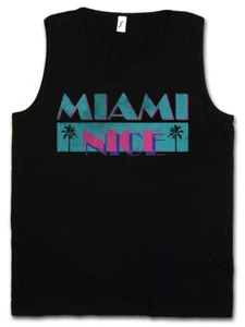 MIAMI NICE TANK TOP USA Florida Sea Beach Palms Bar and Grill Vice Holidays - Picture 1 of 1