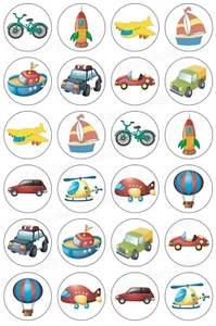 Autos Flugzeug Tortenbild essbar Party Deko Kinder Geburtstag Muffin Cupcake neu - Bild 1 von 11