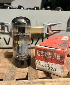 NOS NIB Vintage Single RCA 7027A Vacuum Tube New Old Stock In Box from 1972 Rare - Picture 1 of 7