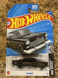 Hot Wheels '55 Chevy Rod Squad 45/250 schwarz - Bild 1 von 5