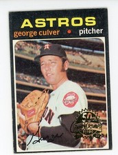 2020 Topps Heritage 1971 GEORGE CULVER 50th Anniversary Stamped Buyback ASTROS