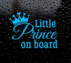 KLEINER PRINZ AN BOARD ABZIEHBILD LOGO FÜR AUTO VAN LAPTOP VINYL AUFKLEBER KRONE MÄDCHEN - Bild 1 von 5