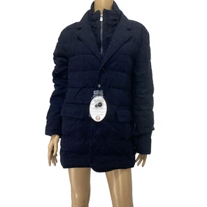 DANIEL CREMIEUX Navy Blue Quilted Goose Down Jacket - Picture 1 of 9