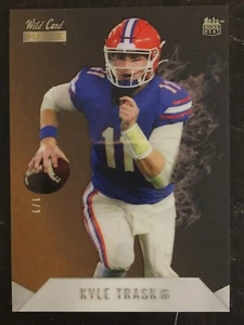 2021 Wild Card MATTE Rookie Heat Gold/Silver Flames 1/1 Kyle Trask #MRHR-4 RC - Picture 1 of 3